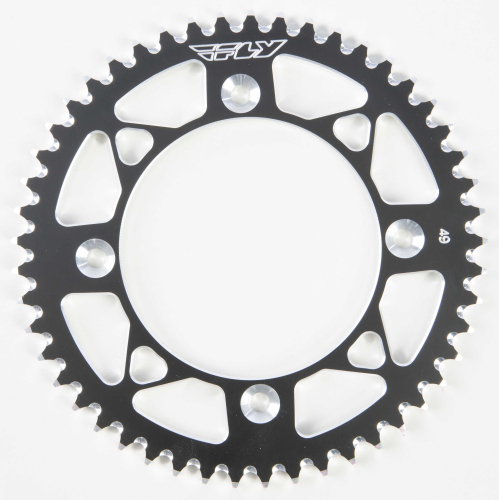 Fly Racing - Fly Racing Aluminum Rear Sprocket - Black - 49T - 314-49 BLK