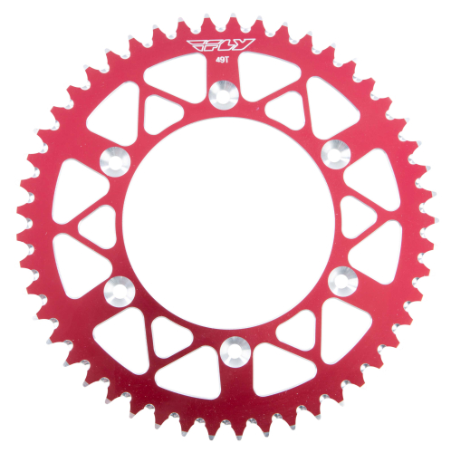 Fly Racing - Fly Racing Aluminum Rear Sprocket - Red - 49T - 225-49 RED