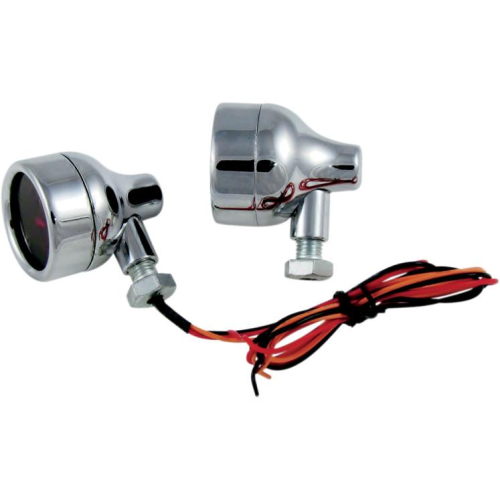 Todds Cycle - Todds Cycle Martini Rear Turn Signals or Tail Lights - Chrome with Red LEDS - MT-01