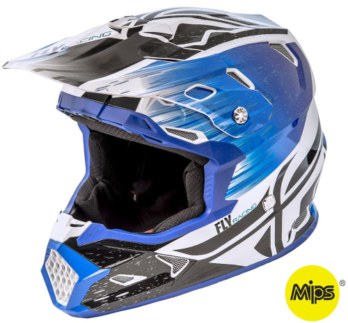 Fly Racing - Fly Racing Toxin Resin Youth Helmet - 73-8523-1-YS - Black/Blue - Small