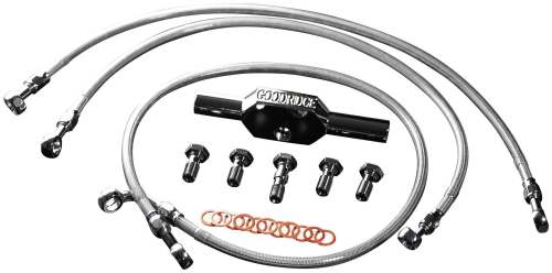Goodridge - Goodridge High End Front Brake Line Kit - Stock Length - HD0066-3FCH/CL