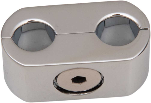 Accutronix - Accutronix Throttle/Idle Cable Clips - Chrome - Oval - TCC001BC