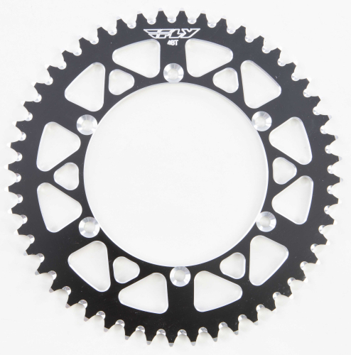 Fly Racing - Fly Racing Aluminum Rear Sprocket - Black - 48T - 422-48 BLK