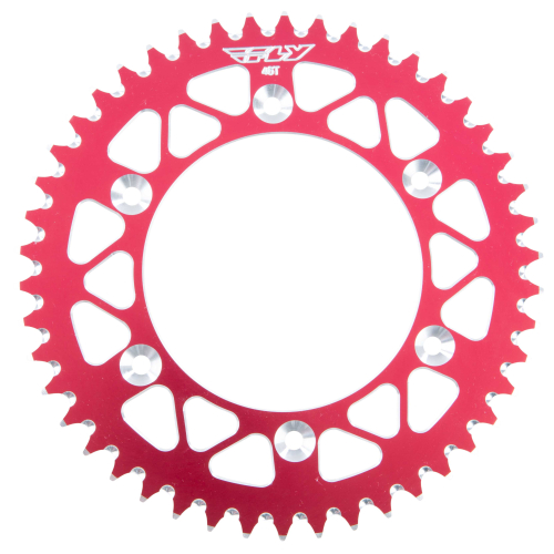Fly Racing - Fly Racing Aluminum Rear Sprocket - Red - 46T - 225-46 RED
