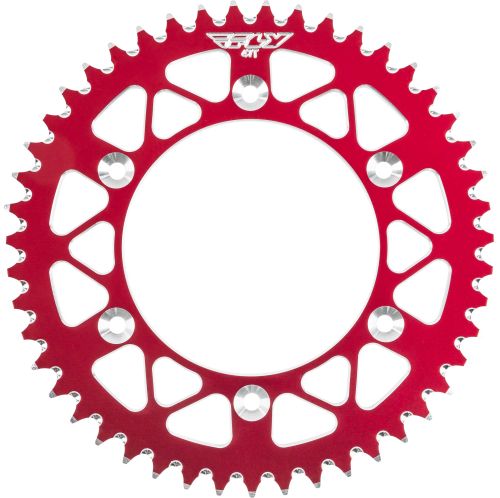 Fly Racing - Fly Racing Aluminum Rear Sprocket - Red - 47T - 225-47 RED