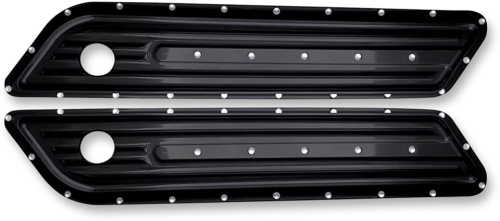 Covingtons - Covingtons Saddlebag Hinge Covers - Dimpled - Black - C1010-B