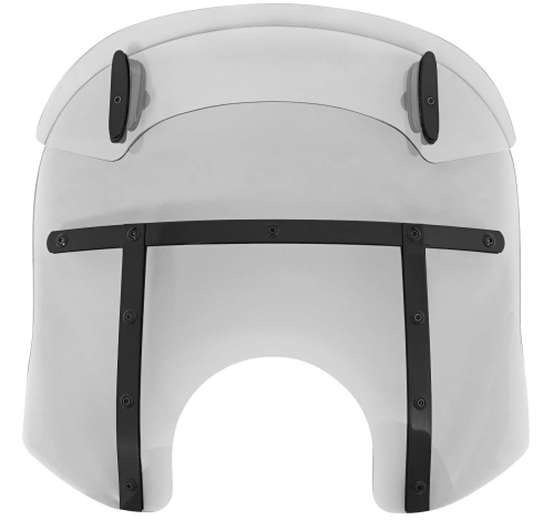 Memphis Shades - Memphis Shades Drop Top Memphis Fats Windshield (7in. Cutout) - 17-20in. - Ghost/Night Shades - MDB31508
