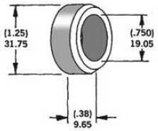 HardDrive - HardDrive 3/4in. Axle Spacers - .38in. W - Zinc - 339299