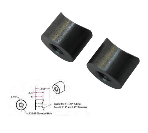 TC Bros - TC Bros Coped Bungs - 5/16-18 Threaded - 1/2in. Long - 104-0066