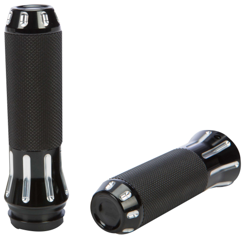HardDrive - HardDrive Fly By Wire Throttle Venom Custom Grips - Raw Cut - Black - 354127