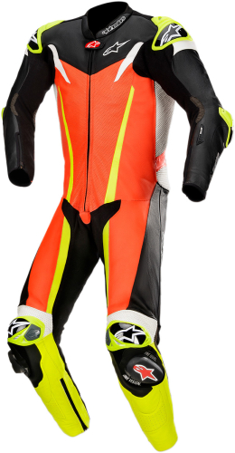 Alpinestars - Alpinestars GP Tech One-piece Leather Suit V3 - 3156819-3105-52 - Red/Black/Fluo Yellow - 52