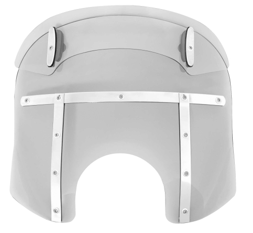 Memphis Shades - Memphis Shades Drop Top Memphis Fats Windshield (7in. Cutout) - 15-18in. - Ghost/Polished - MDM31408