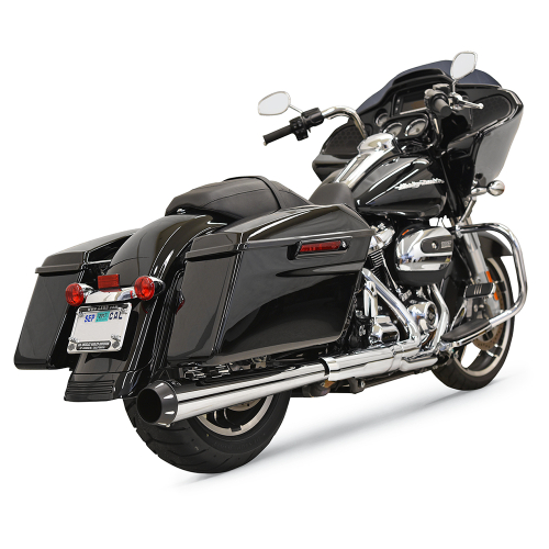 Bassani Manufacturing - Bassani Manufacturing Crossover Eliminator with 4in. DNT Slip-On Muffler - Chrome Megaphone - 1F17R