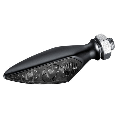 Kuryakyn - Kuryakyn Micro/Rhombus Marker Light - Front Right/Rear Left - Satin Black Housing - Amber - 2853