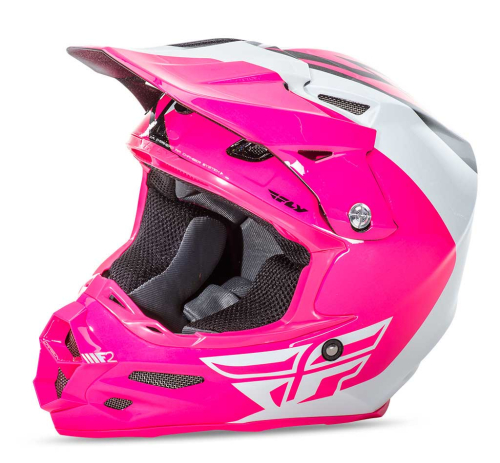 Fly Racing - Fly Racing F2 Carbon Pure Helmet - 73-41292X - Pink/White/Black - 2XL