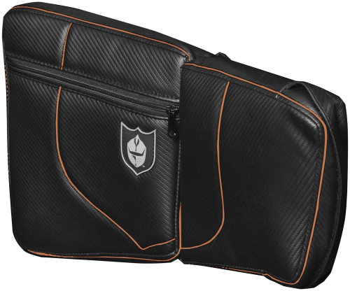 Pro Armor - Pro Armor Door Knee Pads - Rear - Black/Red - P144054RD