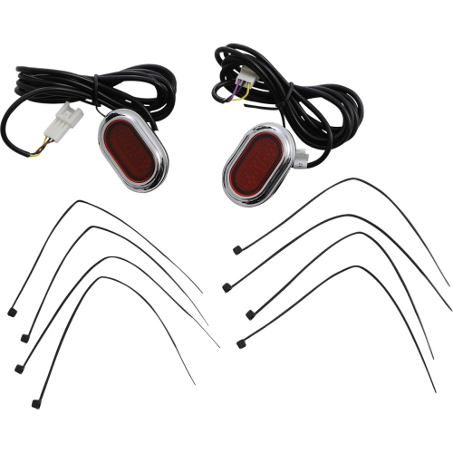 Custom Dynamics - Custom Dynamics Plugz Antenna Grommet Lights - Red Lens, Chrome Trim - CD-PLUG-RC