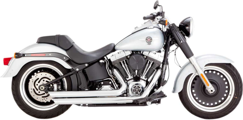 Vance & Hines - Vance & Hines Big Shots Staggered Exhaust System - Chrome - 17939