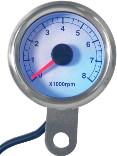 HardDrive - HardDrive 48mm Mini Tach - White Face - 21-6911W