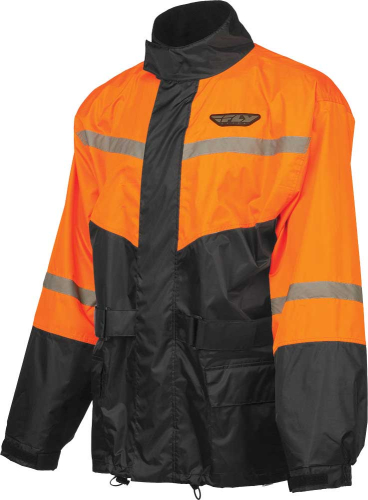 Fly Racing - Fly Racing 2-PC Rainsuit - #6016 478-8016~6 - Black/Orange - 2XL