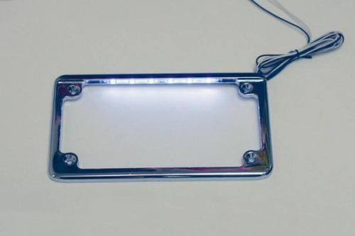 Custom Dynamics - Custom Dynamics LED License Plate Frame - Chrome - LPF-HRZ-C-LP