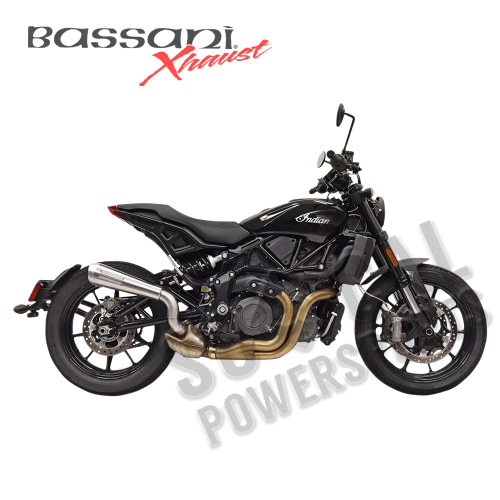 Bassani Manufacturing - Bassani Manufacturing 4in. Short Megaphone Mufflers for High-Mount with Catalytic Converter Mufflers - 8F327SS