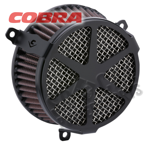 Cobra - Cobra Air Cleaner Kit - Spoke - Black - 606-0104-04B