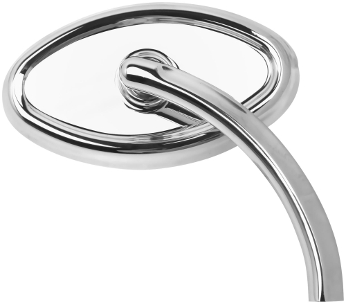 Arlen Ness - Arlen Ness Curvaceous Cats Eye Short Stem Billet Mirror - Left - Chrome - 13-136