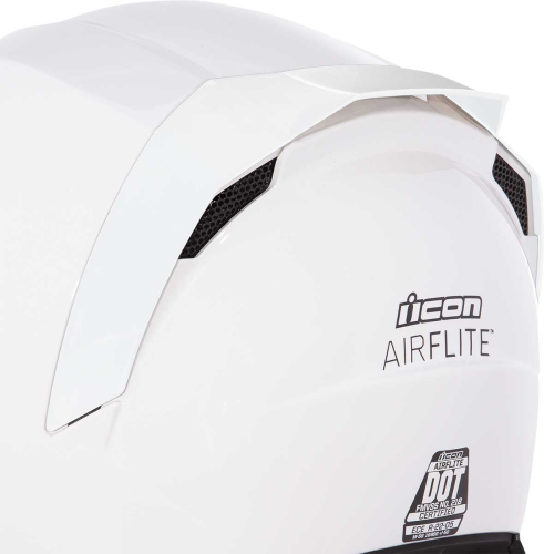 Icon - Icon Rear Spoilers for Airflite Helmets - Rubatone White - 0133-1268