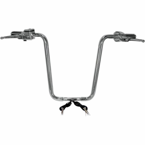 Paughco - Paughco 1-1/4in. Preassembled Standard Ape Hanger Handlebar Kit - 17in. - Chrome - 183026