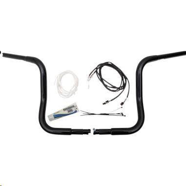 Fat Baggers, Inc. - Fat Baggers, Inc. 1-1/4in. EZ Install Handlebar Kit with Round Top Handlebars - Gloss Black - 909512-B
