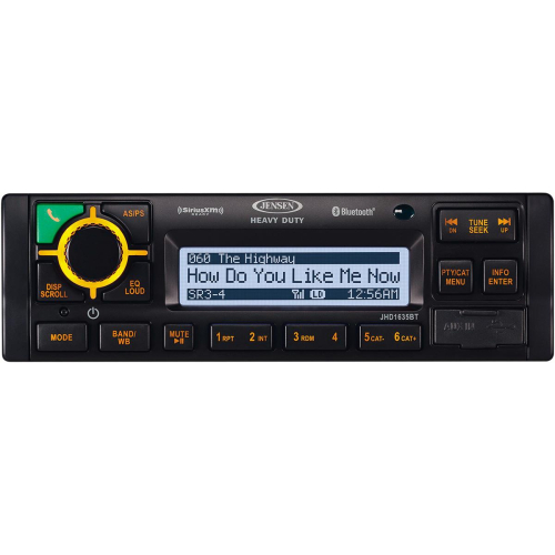 JENSEN - Jensen AM/FM/WB/iPod/iPhone Ready/SiriusXM/Bluetooth Stereo - JHD1635BT