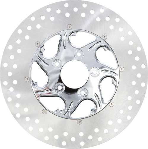 HardDrive - HardDrive Flow 11.5in. Two-Piece Brake Rotor - Chrome - F2120CFL115-2P