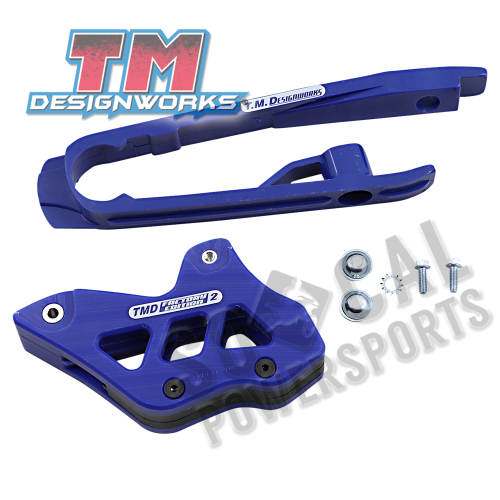 T.M. Designworks - T.M. Designworks Dirt Cross Multi-Purpose Chain Slide-N-Guide Kit EF2 Guide - Swedish Blue - DCK-KT3-BUS