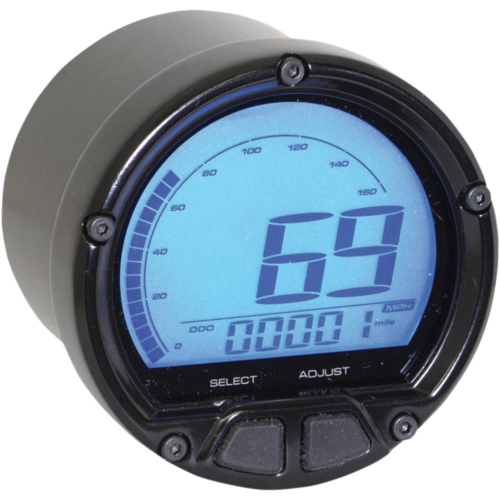 Koso North America - Koso North America HD DL-02S Electronic Speedometer - Black Casing - BA555B15-HD