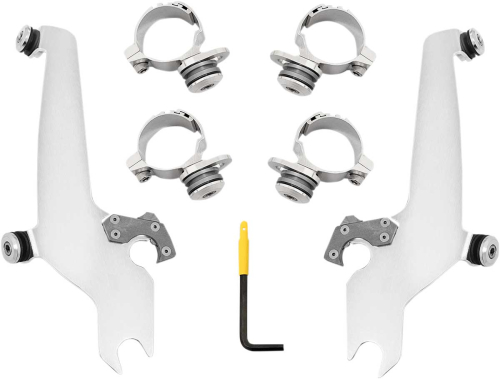 Memphis Shades - Memphis Shades Quick Change Mount Kit for Sportshield Windshields - Polished - MEK2018