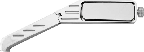 HardDrive - HardDrive Rectangular Ball End Grooved Mirror - Billet - Left - 3 1/2in. x 1 1/4in. - 60-6201L