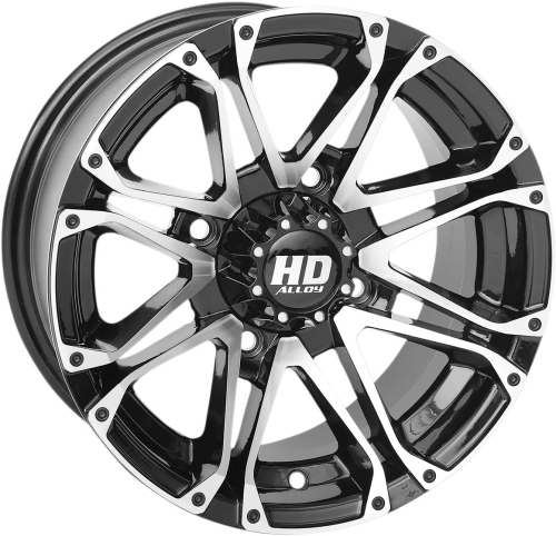 STI - STI HD3 Alloy Wheel - 14x7 - 2+5 Offset - 4/110 - Gloss Black/Machined - 14HD301