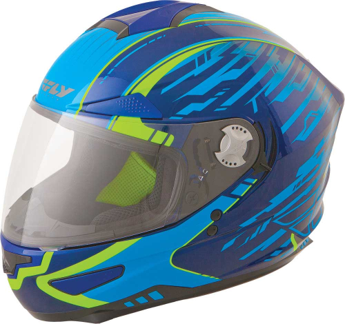 Fly Racing - Fly Racing Luxx Shock Helmet - F73-83133X TC-2 - Blue/Navy/Hi-Vis - 3XL