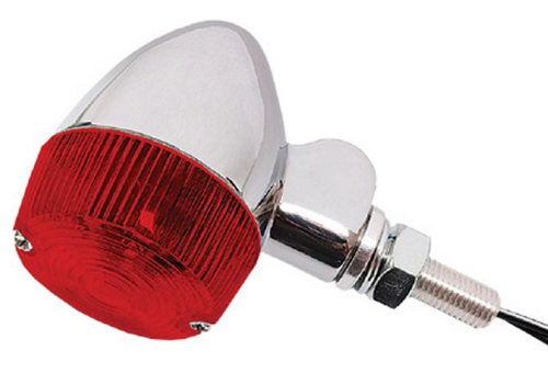K&S Technologies - K&S Technologies Chrome Aluminum Marker Lights - Round #1 - Red Lens - 25-8325CM