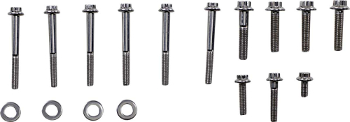 Diamond Engineering - Diamond Engineering Transmission Side Cover 12-Point Polished Stainless Engine Bolt Kit - PB822S