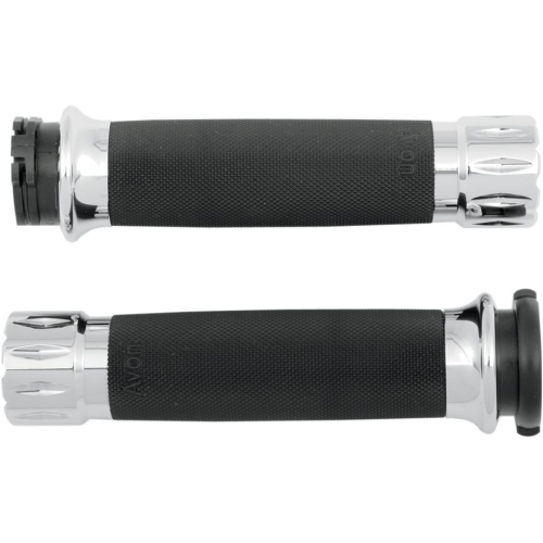 Avon Grips - Avon Grips Rival Custom Grips - Chrome - CC-85-CH-RIV