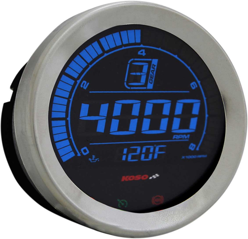 Koso North America - Koso North America 4in. Tachometer Gauge - Chrome - BA051100