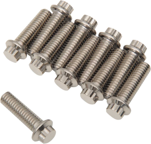 Diamond Engineering - Diamond Engineering 12-Point Stainless Steel Coarse Thread Bolt Refill Packs - 3/8in.-16 x 1 1/4in. - TC0612HP-10