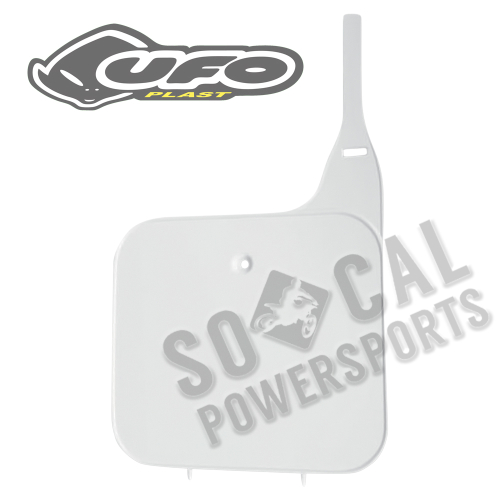 UFO Plastics - UFO Plastics Front Number Plate - White - HO02607041