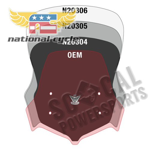 National Cycle - National Cycle VStream Windshield - 18.5in./Dark Tint - N20304