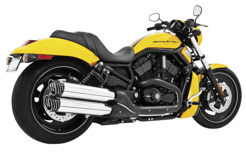 Freedom Performance - Freedom Performance 4in. Racing Slip-Ons - Chrome/Black Tips - HD00334