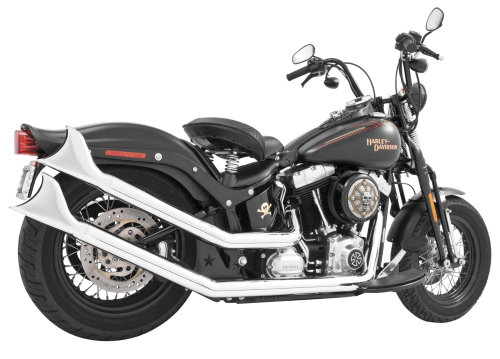 Freedom Performance - Freedom Performance Upsweeps Exhaust System - Sharktail End Cap - Chrome Body with Chrome Tips - HD00264