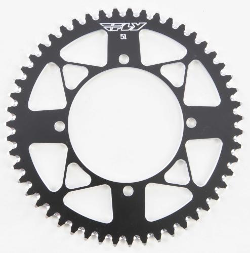 Fly Racing - Fly Racing Aluminum Rear Sprocket - Black - 51T - 414-51 BLK