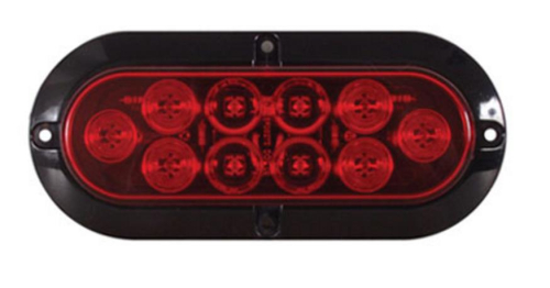 Optronics Inc - Optronics Inc Oval LED Sealed Surface Mount Stop/Turn/Tail Light - 6in. - 10 Diodes - STL-78RK